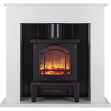 Warmlite WL45037W Ealing 1.8KW Compact Stove Fire Suite, White