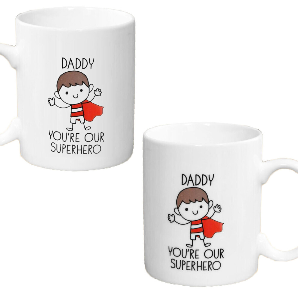 Ceramic Mug 'Daddy You're our Superhero' Father's Day Gift