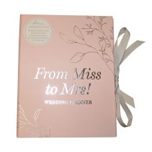 Wedding Planner Diary Organiser Book - Pink & Silver - From Miss to Mrs!