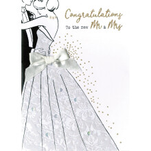 Congratulations To the New Mr & Mrs Irresistible Greeting Card Embellished Cards