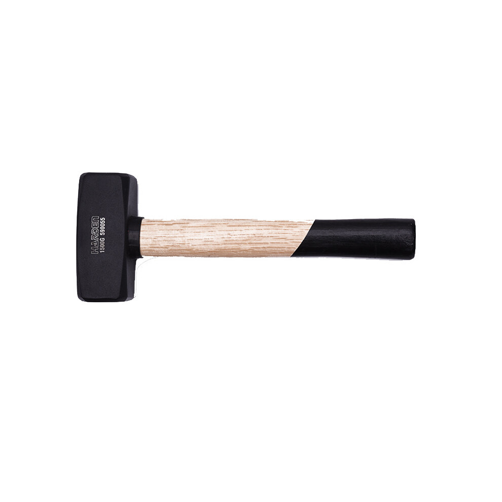 HARDEN 590051 Stoning Club Lump Hammer 1 kg, Classic Wooden Handle-image-OPC-P7R5CJB-NEW