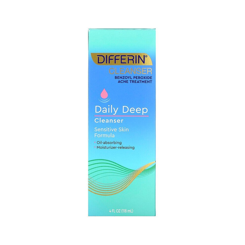 Differin, Daily Deep Cleanser, 4 Fl Oz (118 ml)