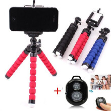 (Remote Shutter) Flexible Sponge Octopus Phone Tripod Stand Mount Selfie Stick Or Bluetooth Remote Shutter Self-timer Tripod Bracket For Android