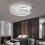 Living And Home (V Round, Cool White) Modern LED Ceiling Light Chandelier Lamp 2