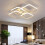 Living And Home (Suqare, 4 Heads) Modern Dimmable LED Chandelier Ceiling Light with Remote 1
