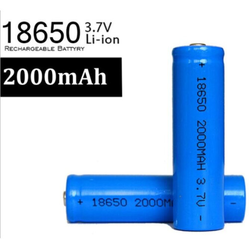 (2 PCS 2000 MAH) 18650 3.7V Rechargeable Lithium Battery With Case
