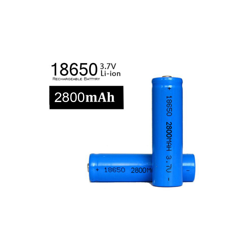 (2 Pcs 2800 Mah) 18650 3.7V Rechargeable Lithium Battery With Case 7381457038987