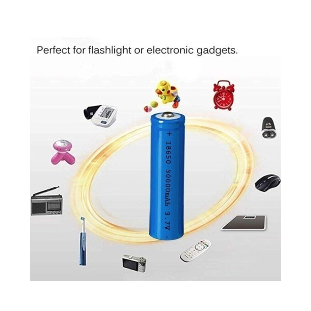 (2 Pcs 3000 Mah) 18650 3.7V Rechargeable Lithium Battery With Case 7381457038994