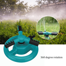 360°Garden Lawn Rotating Sprinkler 3-Arm Outdoor Irrigation Spray Sprinkle Water