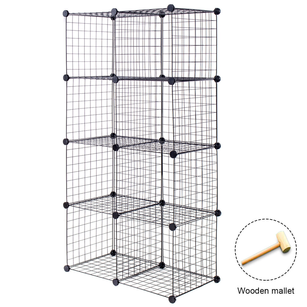 12 Cube Storage Shelf Rack DIY Wire Grid Display Cabinet Organiser