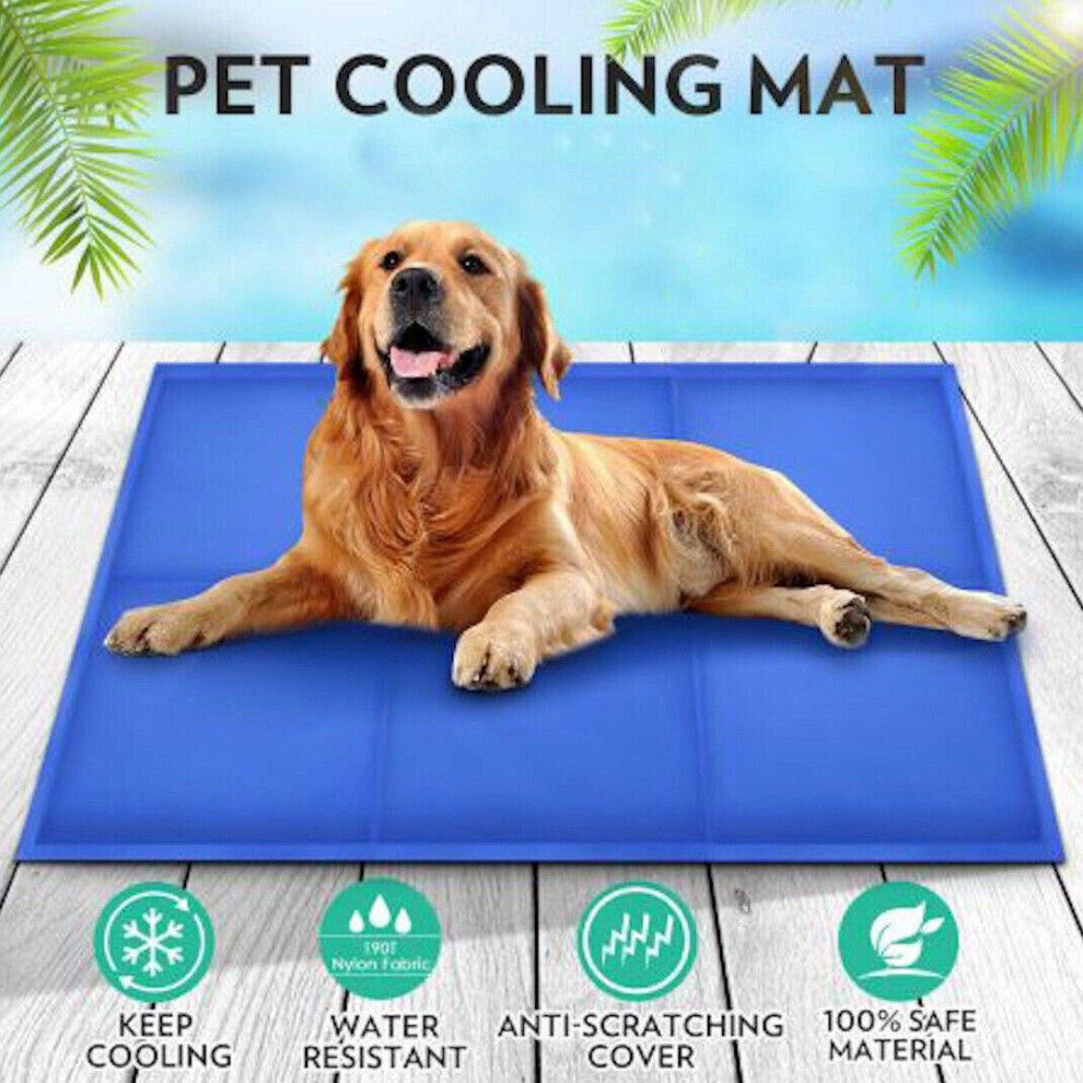 SELF COOLING COOL GEL MAT PET DOG CAT HEAT RELIEF SUMMER 40CM X 30CM