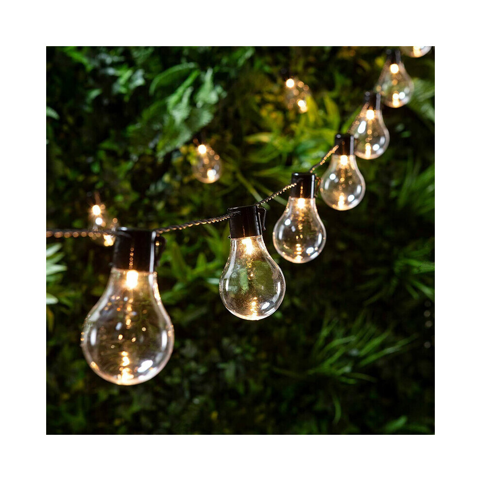 (Powered 20-Bulb) Outdoor Solar-Powered 20-Bulb Retro String Lights