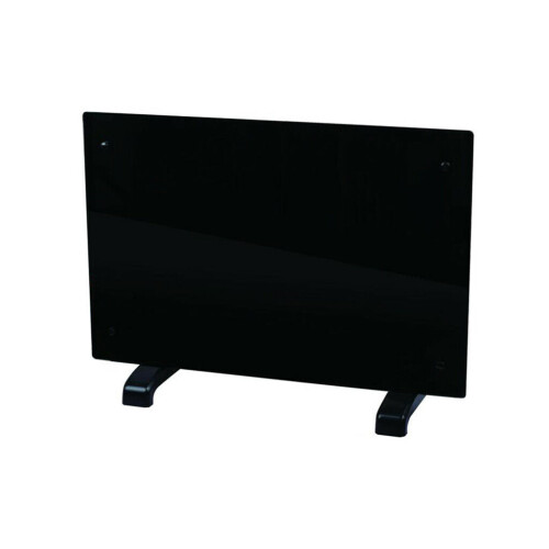 (Black, 1000w) Panel Heater Radiator Portable Slimline Heating Wall Mounted Free Standing