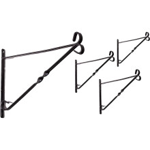 (12 Inch) Pack of 4 Garden Hanging Basket Metal Wall Bracket