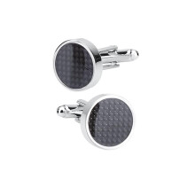 Shades of Black Sparkle Dots Cufflinks Glitter Design