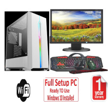 Fast Gaming PC Full Setup - i5 16GB RAM 1TB GTX1050TI SOALR WHITE - Refurbished