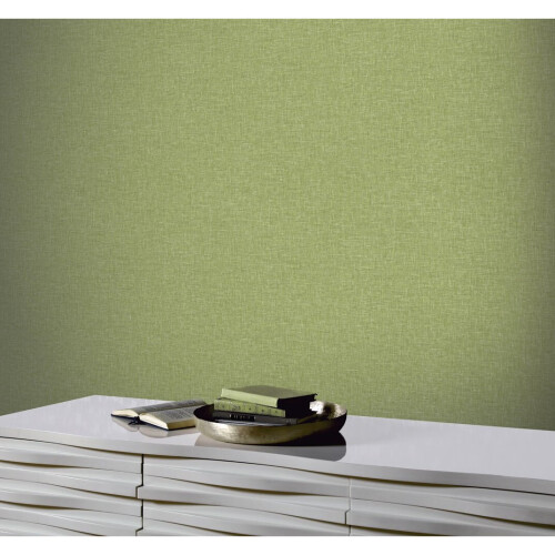Arthouse Linen Texture Moss Green 1