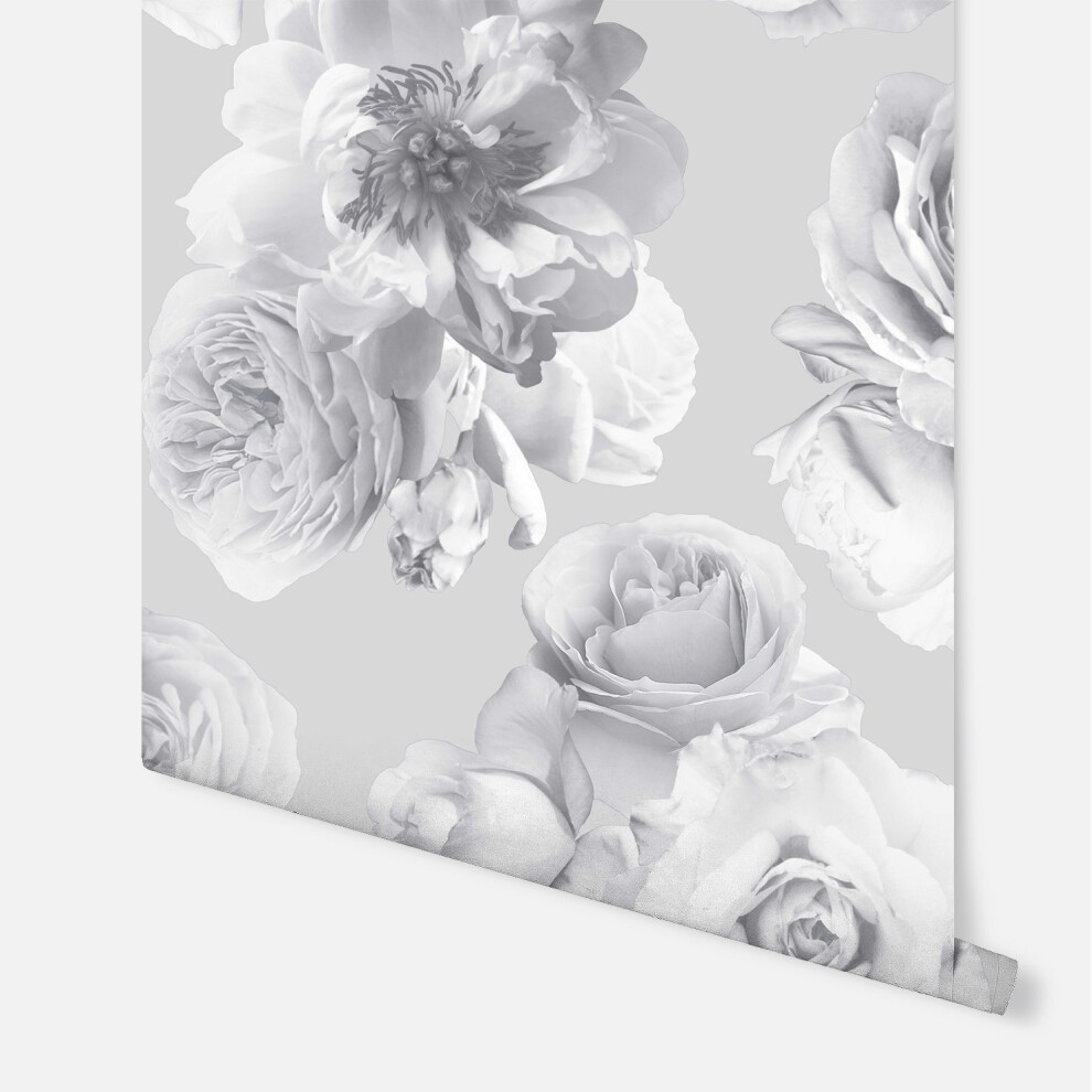 Arthouse Silver Floral Bloom Mono Large