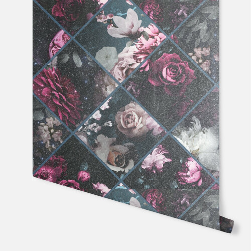 Arthouse Floral Collage Plum & Teal