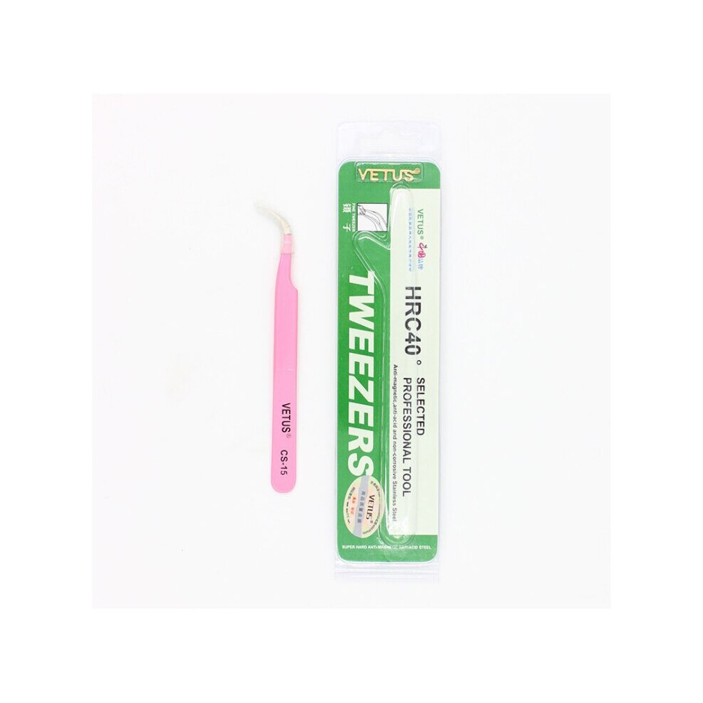 Hgo 1Pcs Pink Tweezsers Eyelash Extension Tweezers Beauty|Eyelash Tweezers