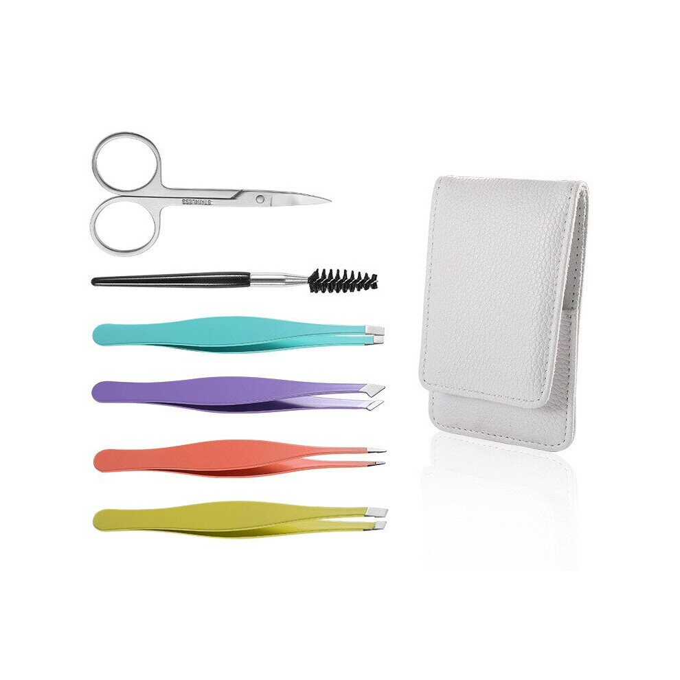 Hgo Eyebrow Tweezers Women 6Pcs Full Size Professional Eyebrow Tweezers Kit |Eyelash Tweezers
