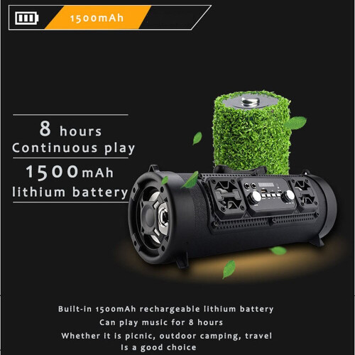 Portable Column Bluetooth Speaker Wireless Speaker Sound Bar  Sound System Speakers(Black) 1