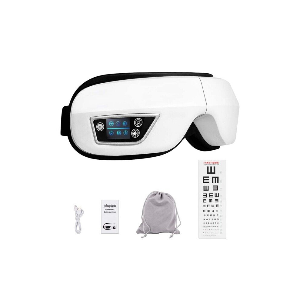 Hgo White Bluetooth Rechargeable Pressotherapy Vibration Heated Air Wrinkle|Home Use Beauty Devices(White)