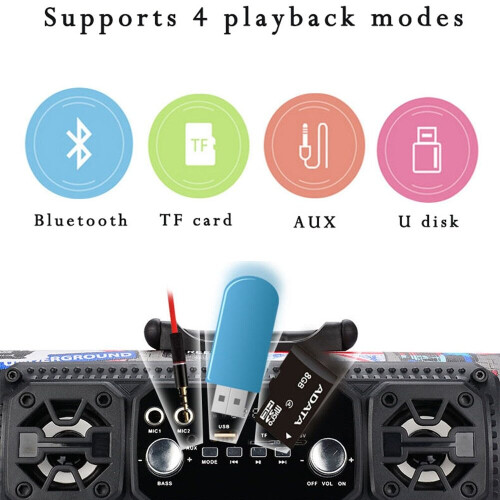 Portable Column Bluetooth Speaker Wireless Speaker Sound Bar  Sound System Speakers(Black) 2