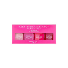Nails Inc Relationship Status, Blushing Pink Nail Polish, Mothers Day Gift For Mom, Long Wearing, High Shine, Rouge, Neon Pink & Rich Berry, Full Cove
