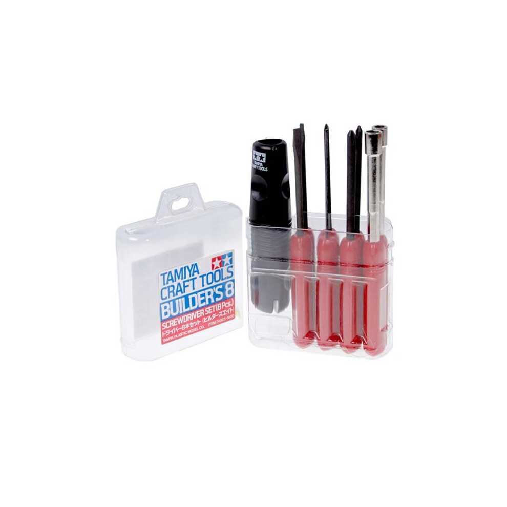 8 Piece 8" Screwdriver Set Tamiya 74023-image-OPC-P7RC9TG-NEW