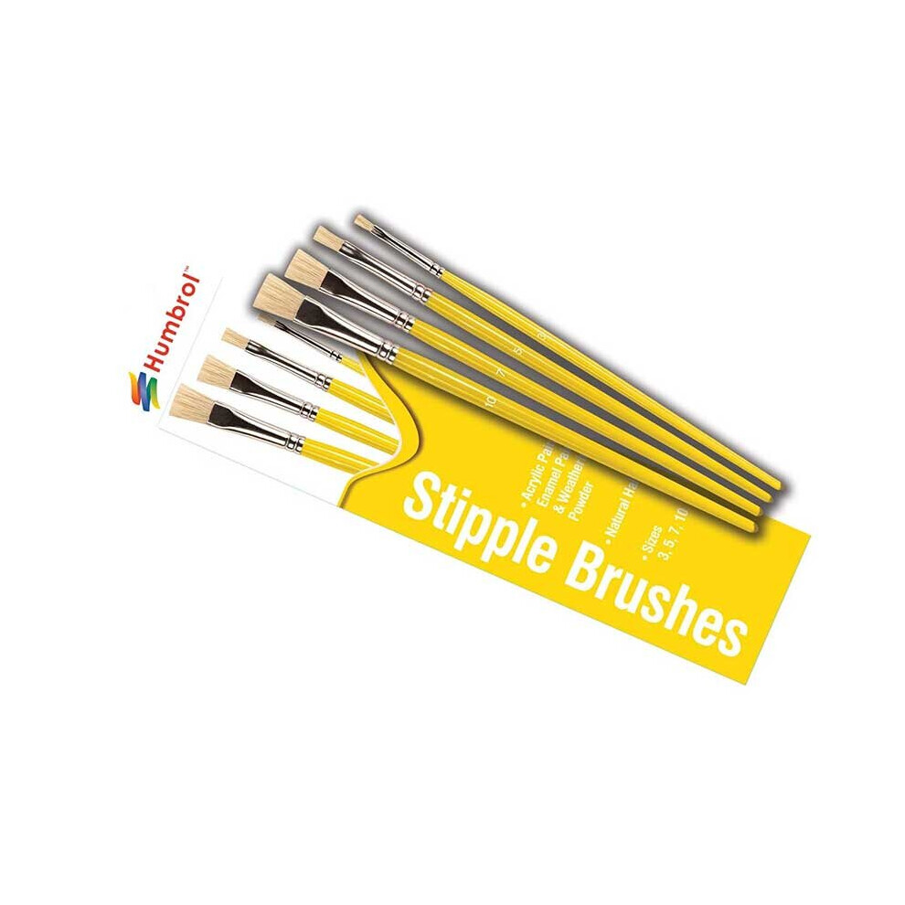Humbrol Brush Pack Stipple Brushes Natural Hair Ag4306