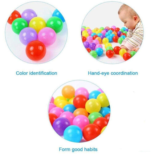 (Multi Coloured, 200 PC) Soft Plastic Mini Play Balls for babies and toddlers 1