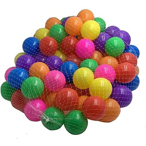 (Multi Coloured, 200 PC) Soft Plastic Mini Play Balls for babies and toddlers
