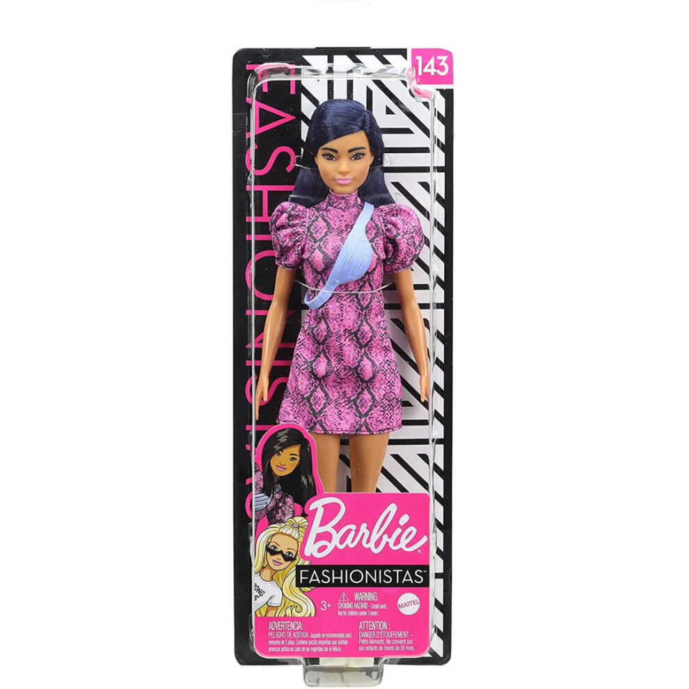 Barbie Fashionistas Doll 143 with Snakeskin Dress [GXY99]