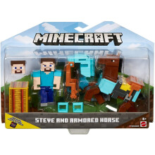 Minecraft GLC78 Steve and Armored Horse Figures