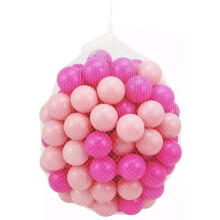 (Pink / Baby Pink, 300 PC) Soft Plastic Mini Play Balls for babies and toddlers