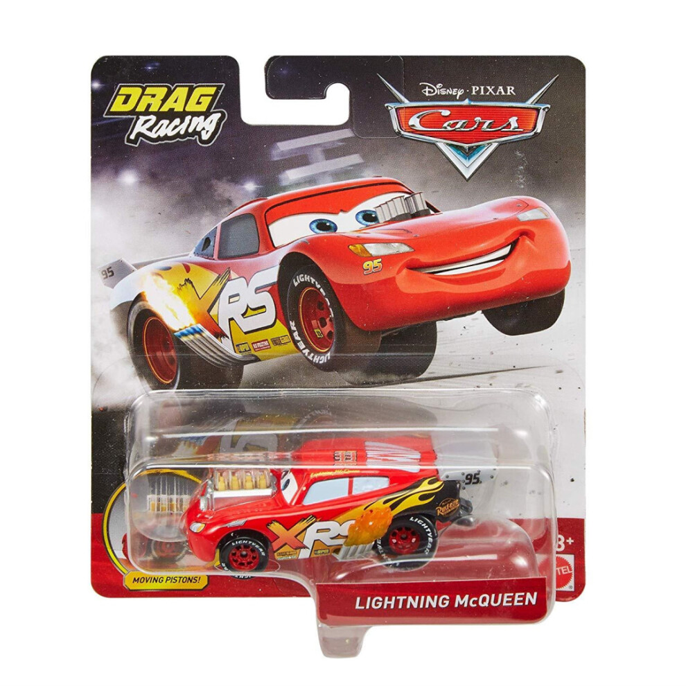 Disney Cars GFV34 Pixar's Cars XRS Drag Racing Lightning McQueen 1:55 Scale Die-