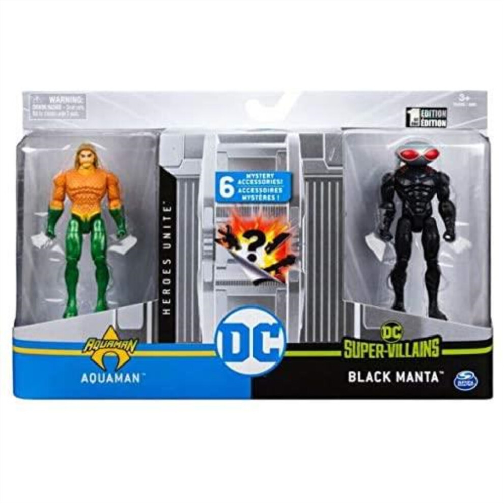 AQUAMAN vs BLACK MANTA 20124768 DC Heroes Unite  4" Fig Battle Pack (6056334/605