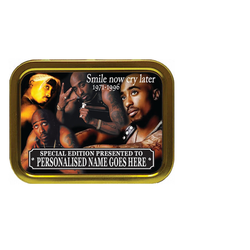 Personalised Gift Products Personalised Icon Legend Tupac Tobacco Tin Gift & Smoking Products