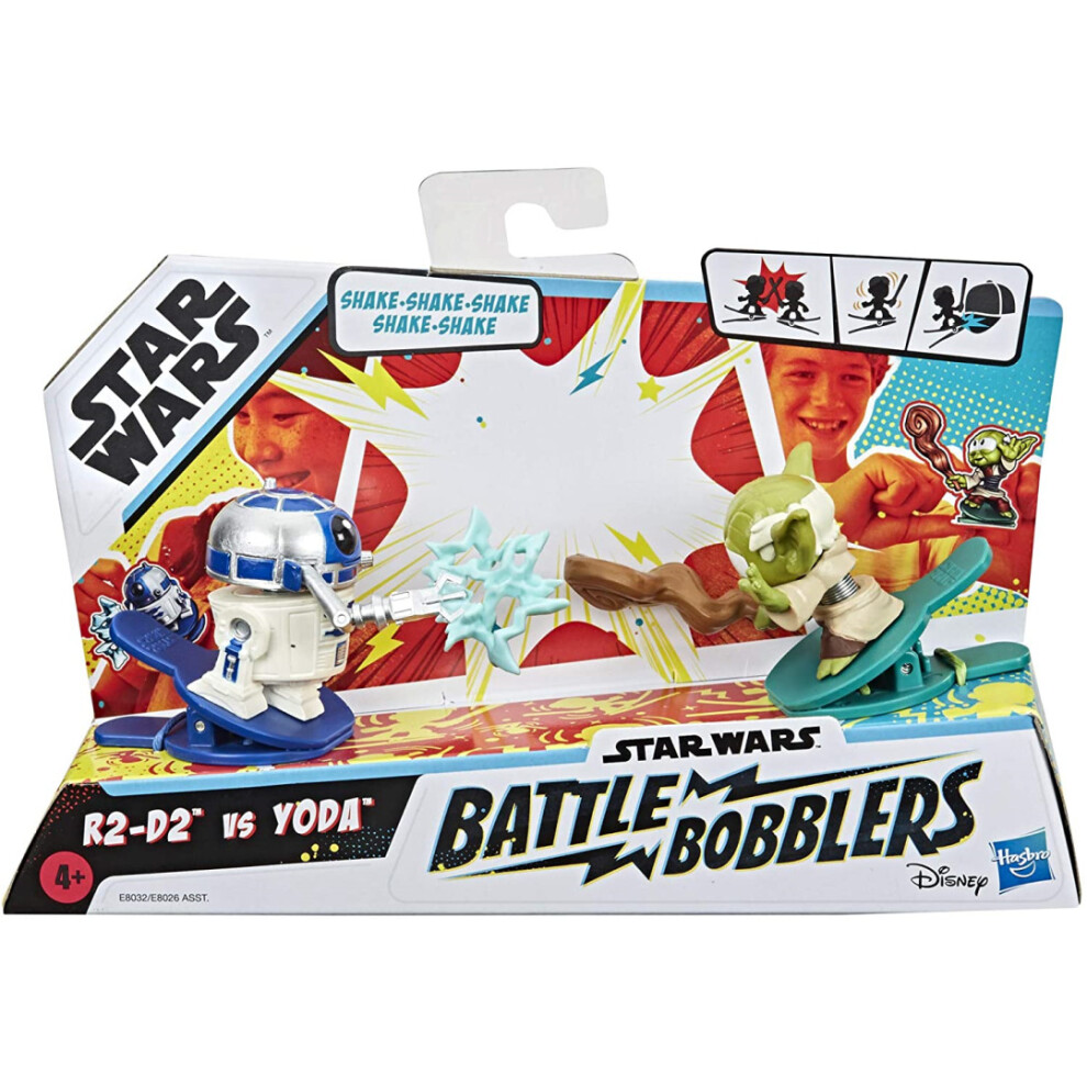 E8032 Star Wars Battler Bobblers 2-Pk R2-D2 vs Yoda (E8026)