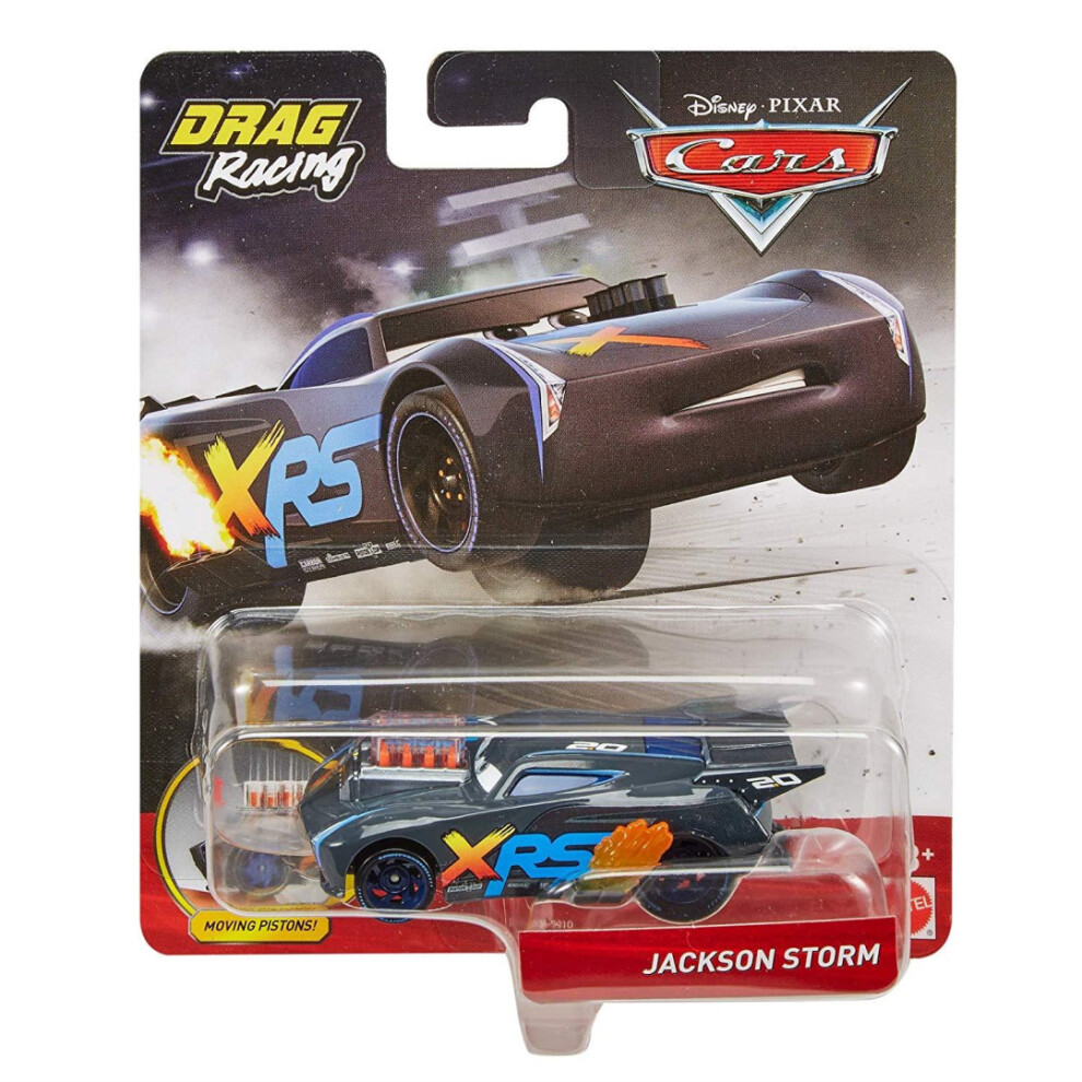 Disney Cars Gfv36 Pixar's Cars Xrs Drag Racing Jackson Storm 1:55 Scale Die-Cast