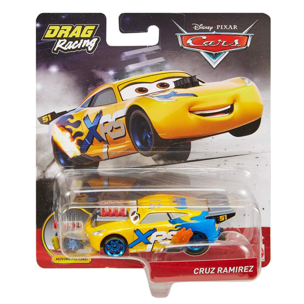 Disney Cars GFV35 Pixar's Cars XRS Drag Racing Cruz Ramirez 1:55 Scale Die-cast