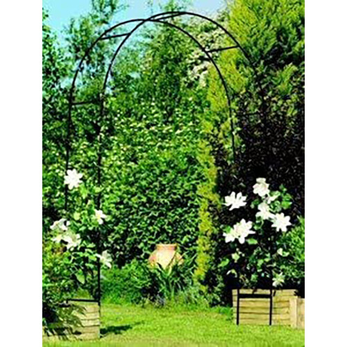 Black Garden Arch 2.4m For Roses & climbing Plants