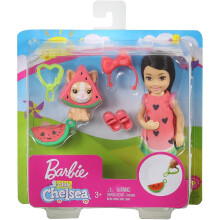 Barbie GHV71 Club Chelsea Doll and Playset Watermelon Dress & Dog (GHV69)