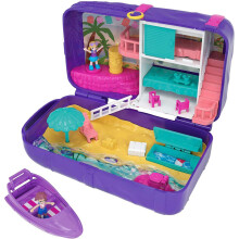 Polly Pocket FRY40 Hidden Places Beach Vibes Backpack - Polly & Shani, Beach House, Submarine, Dancing Tiki, Boat, Secret Reveals