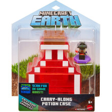 Mattel Minecraft Carry Along Potion Plus Exclusive Mini Figure Carrying Case for Mini Figures Based on Minecraft Video Game Toys for Kids Age