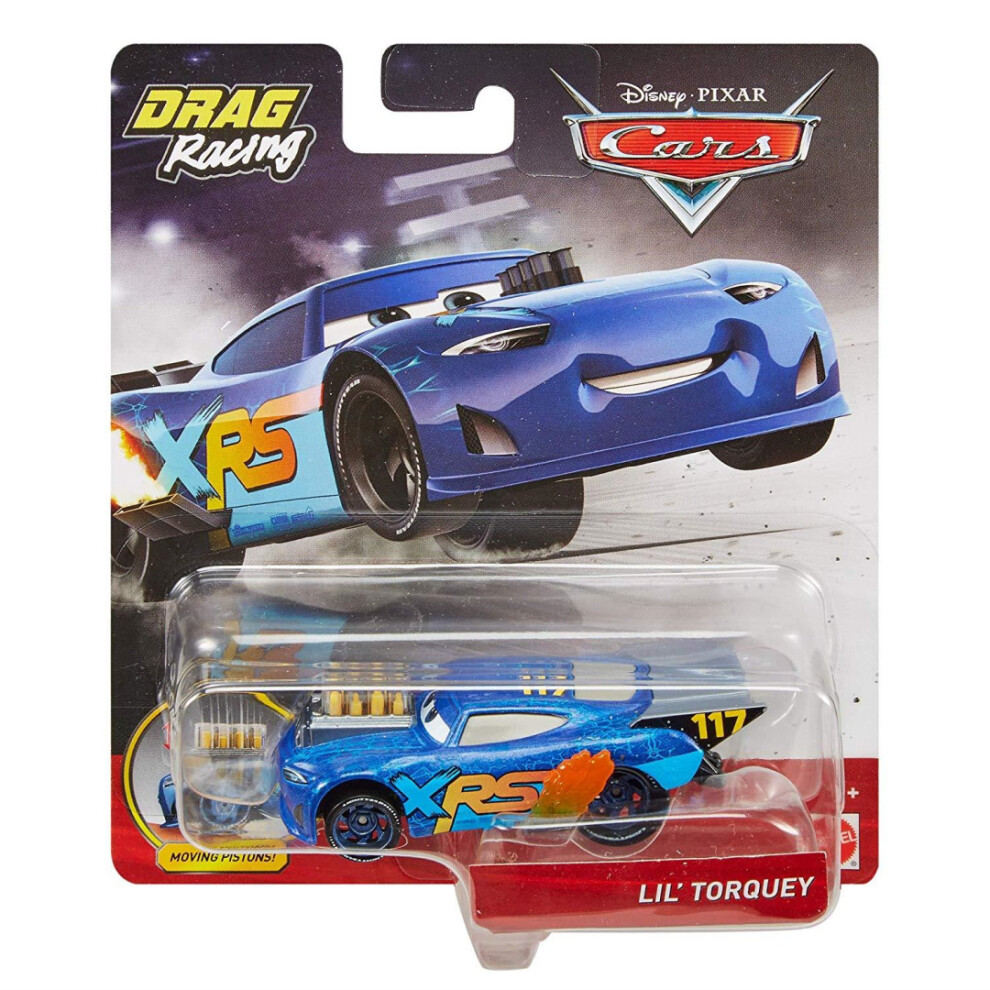 Disney Cars GFV39 Pixar's Cars XRS Drag Racing Lil' Torquey 1:55 Scale Die-cast