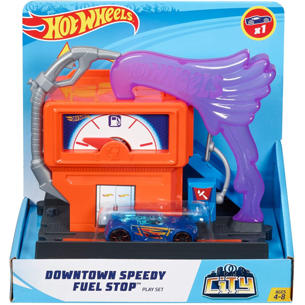 Hot Wheels FMY97 City Downtown Super Fuel Stop Play Set