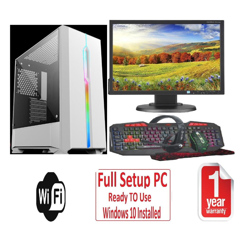 Computek Fast Gaming Pc Full Setup - I5 16Gb Ram 1Tb Gt730 2Gb Solar White