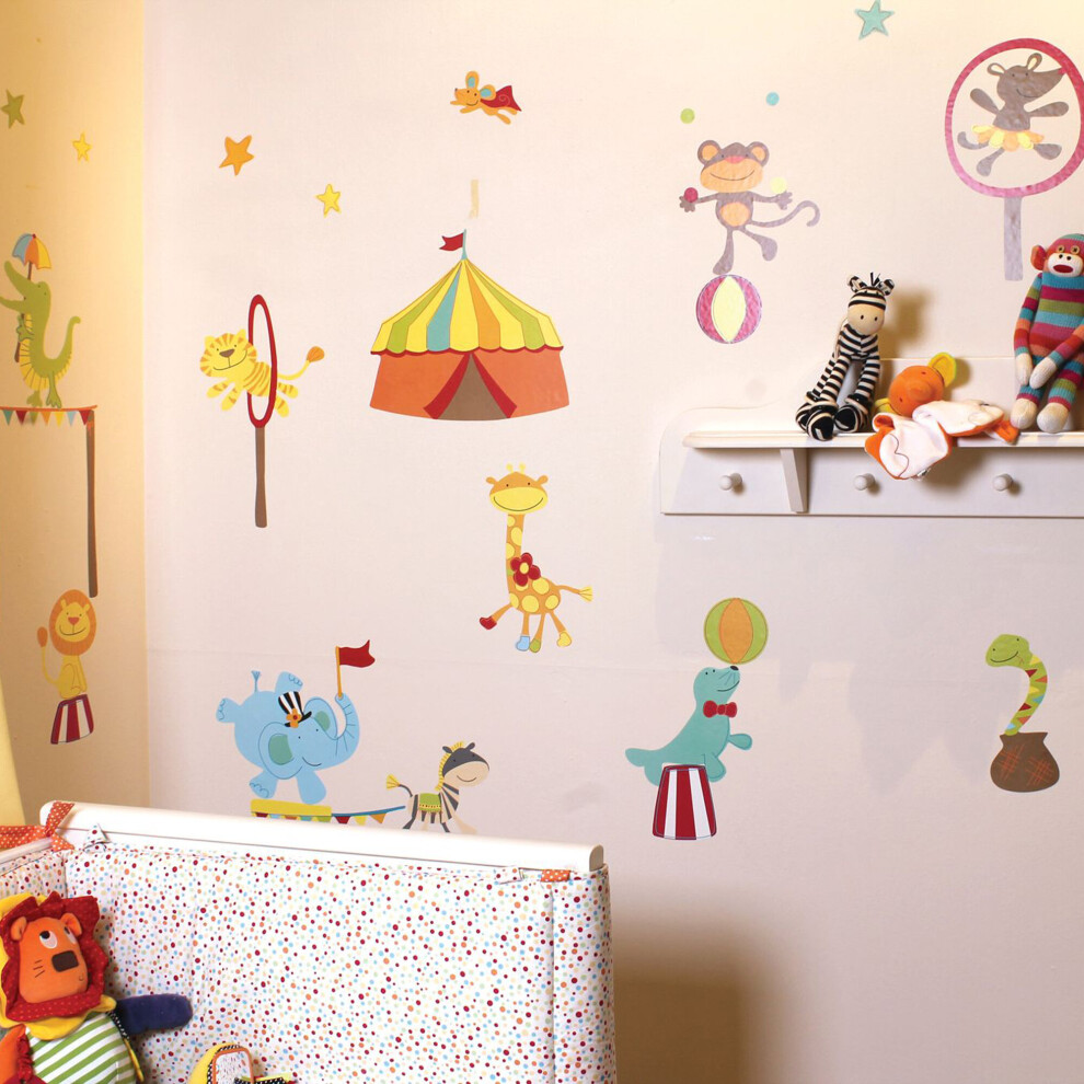 (Mr Giggles Circus) Mr Giggle's Circus Nursery Jolly Bedroom Sticker Fun To See